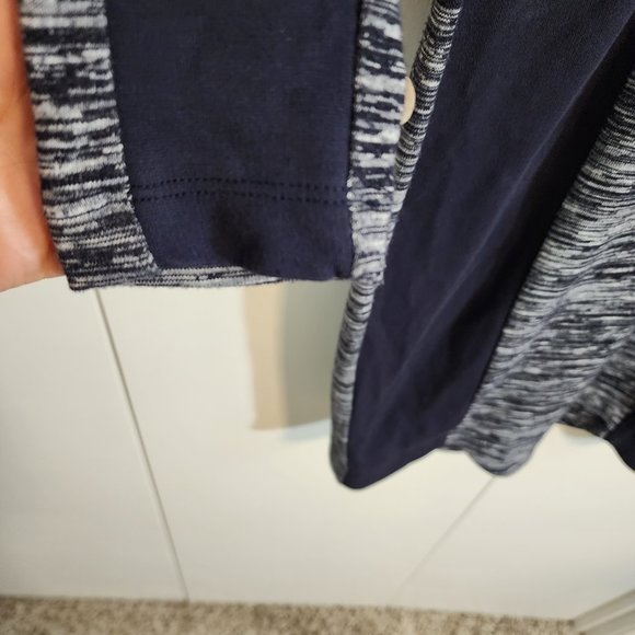 French Connection Long Sleeve Navy Jersey Bodycon Dress with Zipper | Size 4 - Picture 5 of 10